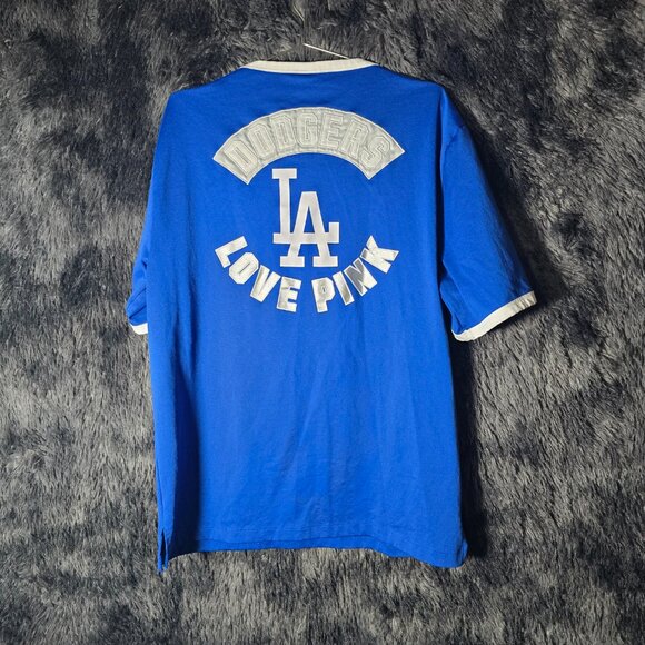 Pink Victoria’s Secret Los Angeles Dodgers Top Womens M MLB Blue - Picture 7 of 7